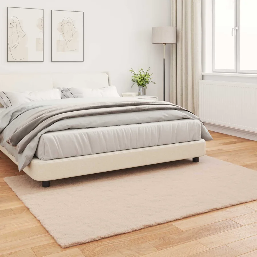 Tapis antidérapant en fausse de lapin OLITE Taupe 140 x 200 cm - 4