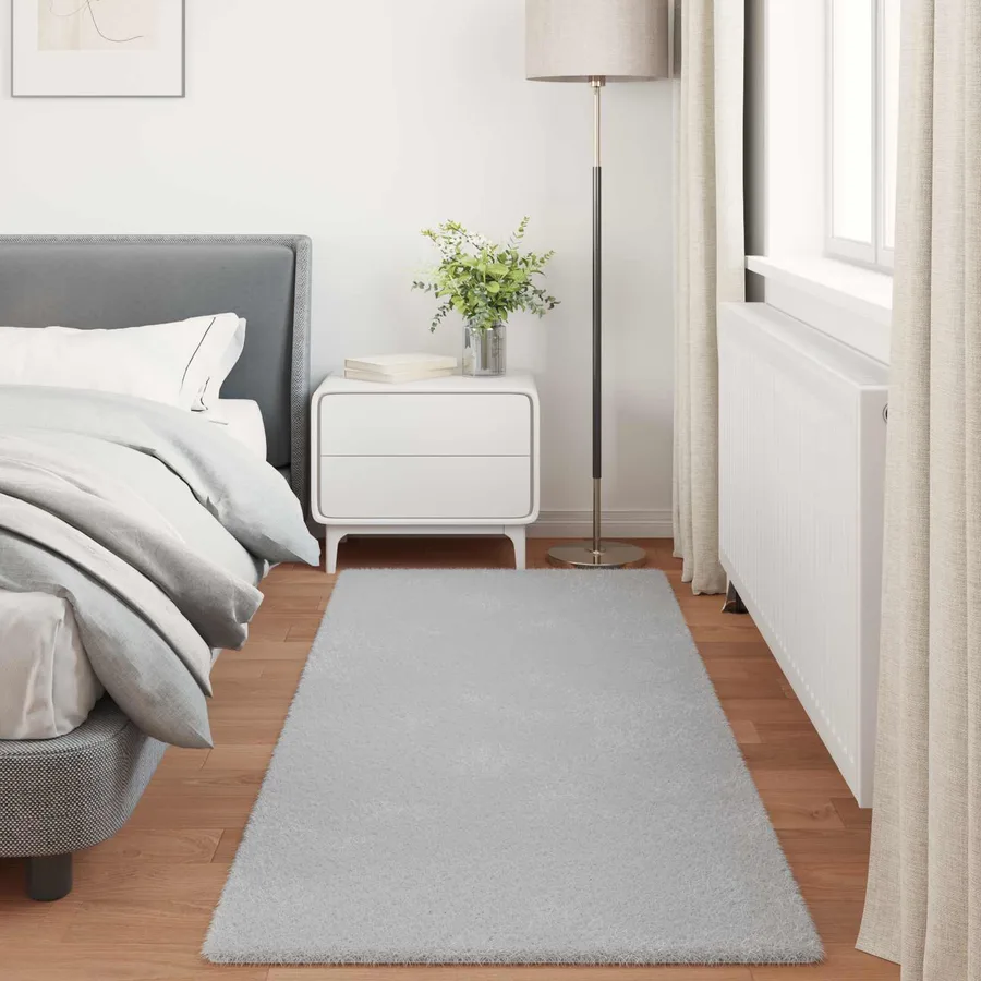 Tapis antidérapant en fausse de lapin OLITE Gris 80 x 200 cm - 4