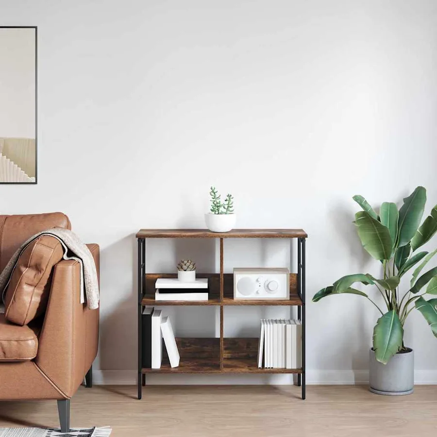 Étagère Chêne fumé 82 x 32 x 79 cm Bois d'ingénierie - 4