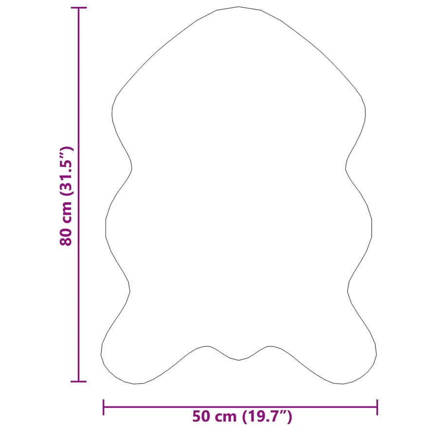 Tapis en fausse TAFALLA Blanc 50 x 80 cm Polyester - 11