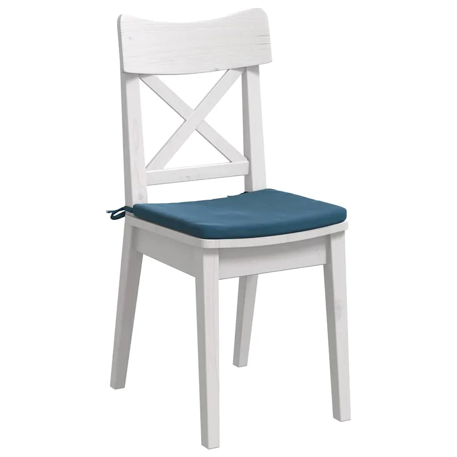 Coussins de siège 4 pcs Bleu 40 x 40 x 3 cm Velours - 3