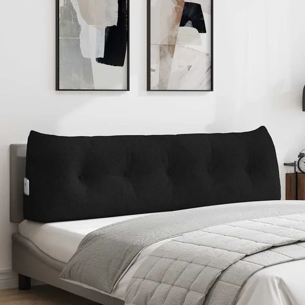 Coussin de Dos Noir 160 x 24 x 50 cm tissu