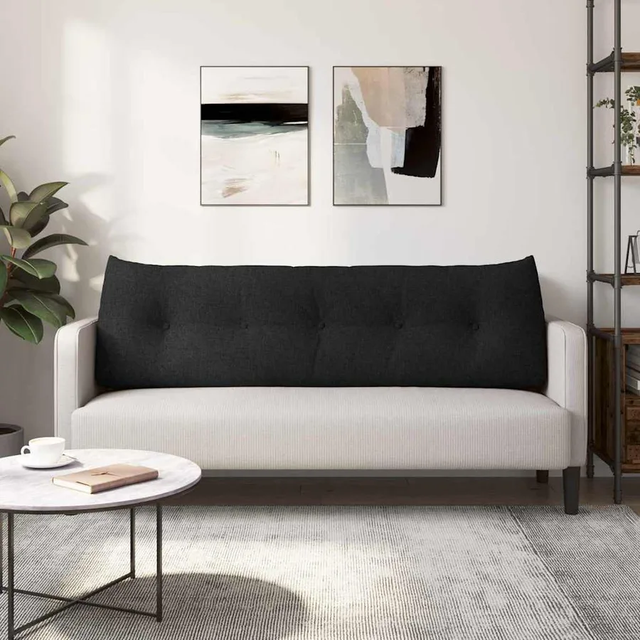 Coussin de Dos Noir 160 x 24 x 50 cm tissu - 4