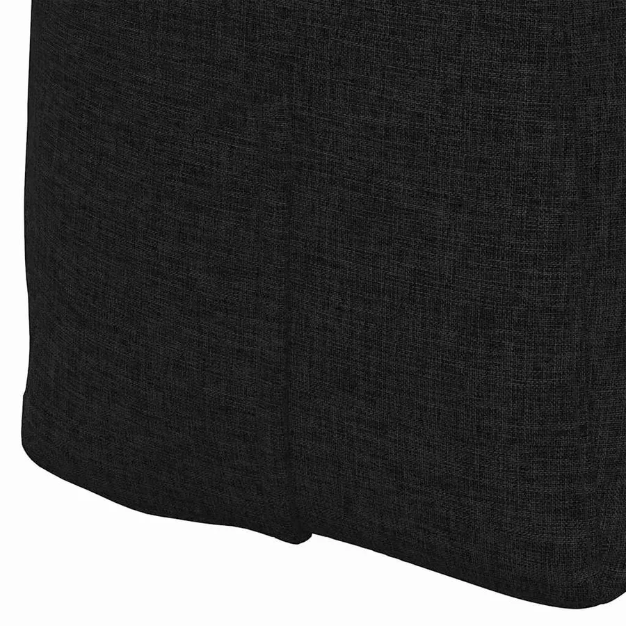 Coussin de Dos Noir 160 x 24 x 50 cm tissu - 9