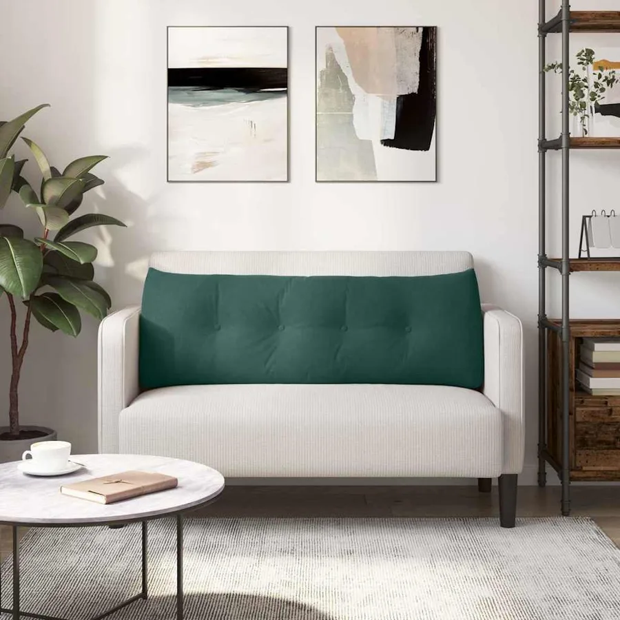Coussin de Dos Vert foncé 140 x 24 x 50 cm Velours - 4