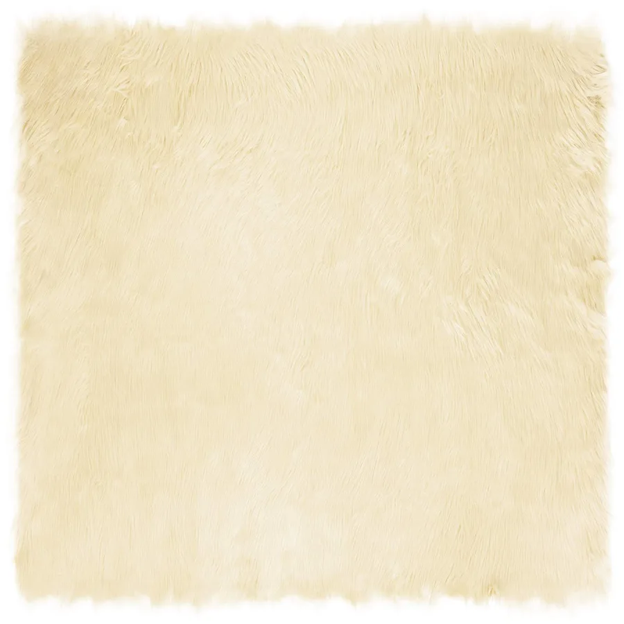 Tapis en fausse TAFALLA Crème 240 x 240 cm Polyester - 2
