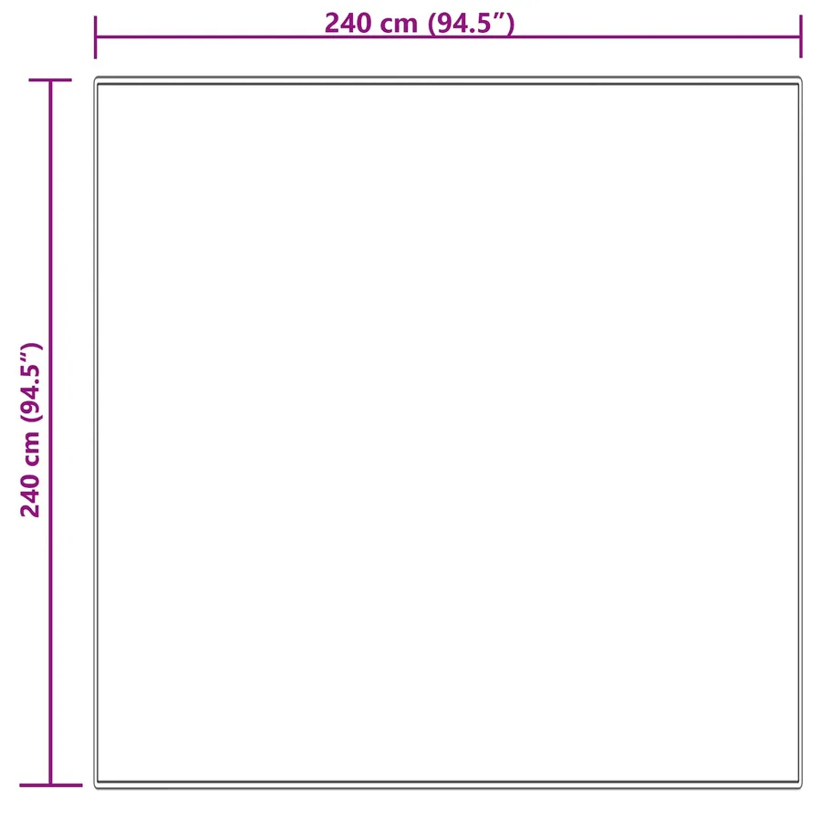 Tapis en fausse TAFALLA Crème 240 x 240 cm Polyester - 8