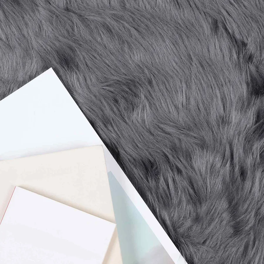 Tapis en fausse TAFALLA Anthracite 120 x 170 cm Polyester - 3