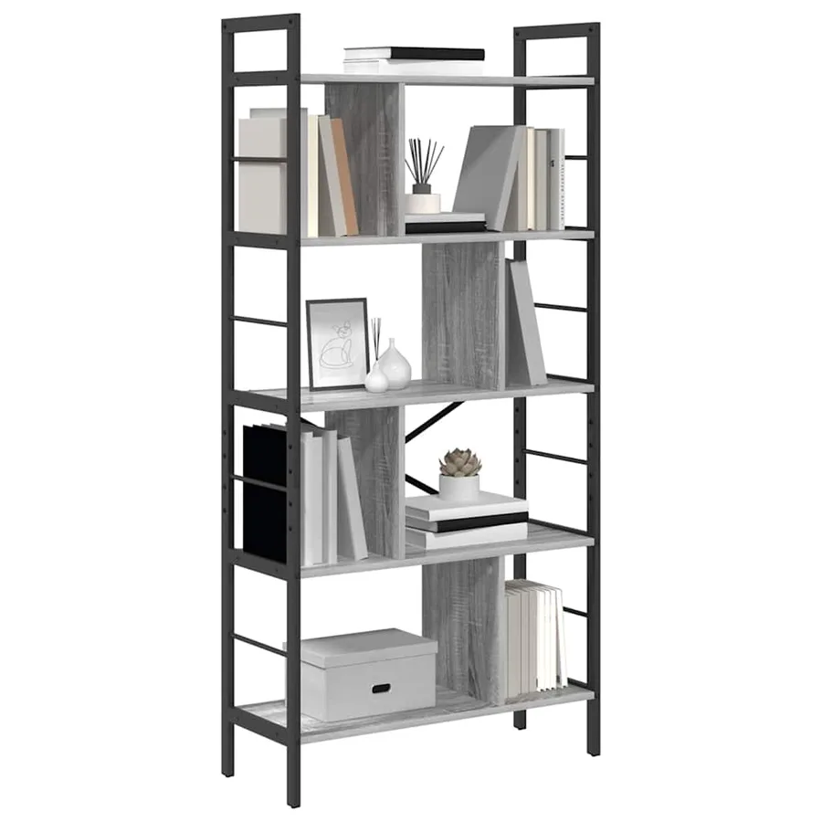 Étagère Gris Sonoma 75 x 30 x 156 cm Bois d'ingénierie - 3