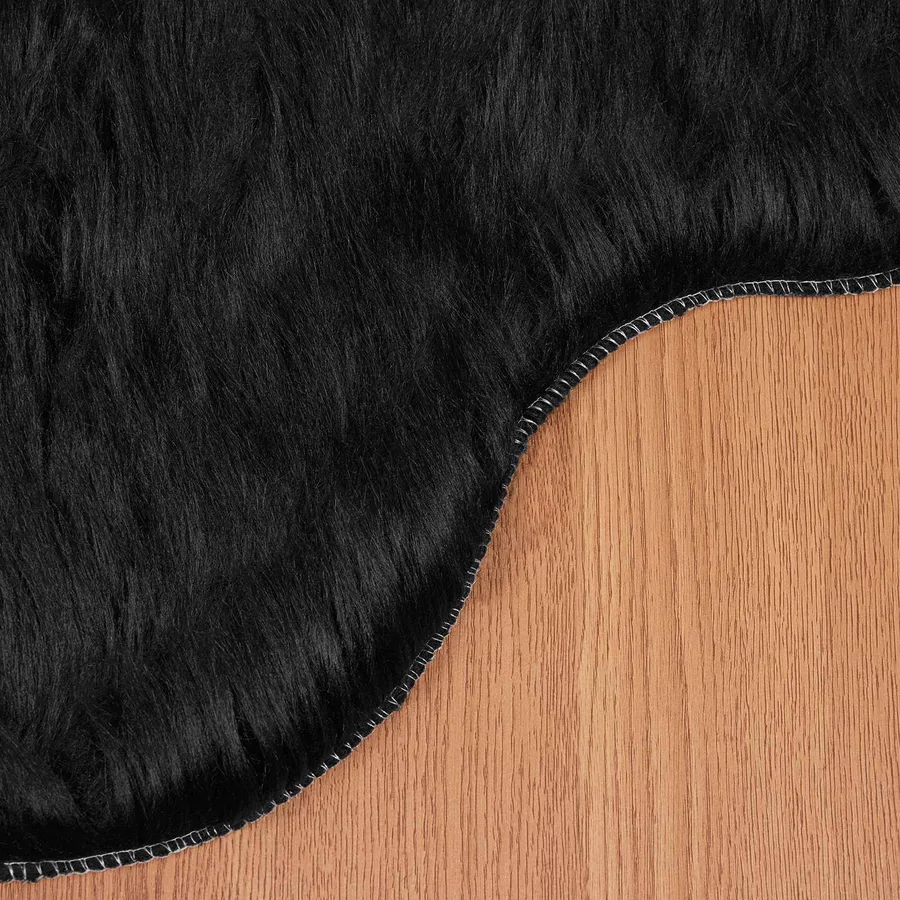 Tapis en fausse TAFALLA Noir 50 x 80 cm Polyester - 7