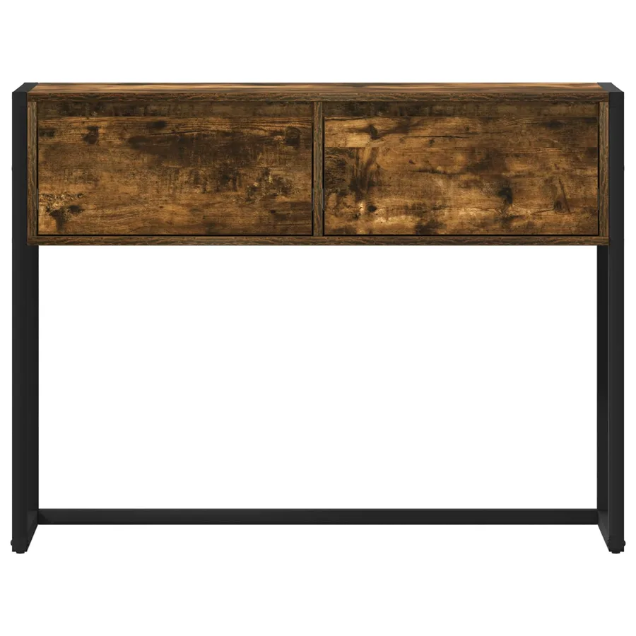Table d'appoint Chêne Fumé 100 x 36 x 75 cm Bois d'ingénierie - 6