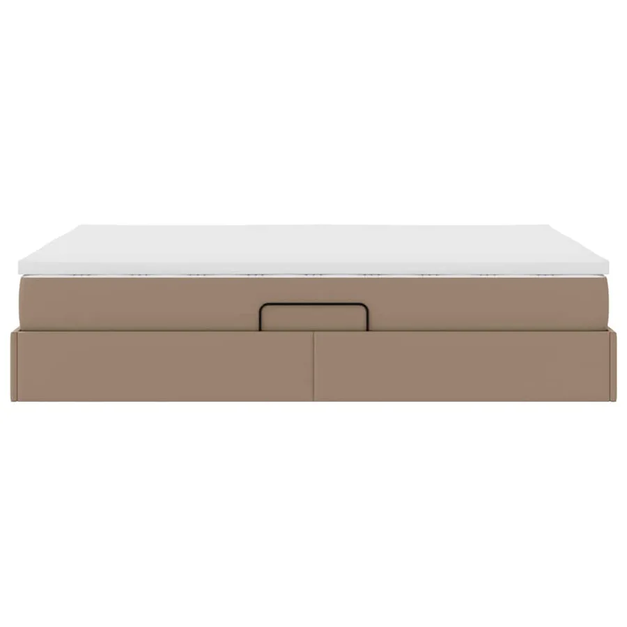 Lit avec rangement et matelas Cappuccino 140 x 200 cm - 9