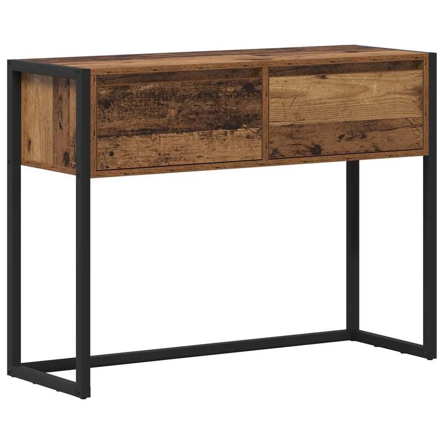 Table d'appoint Bois Ancien 100 x 36 x 75 cm Bois d'ingénierie - 2