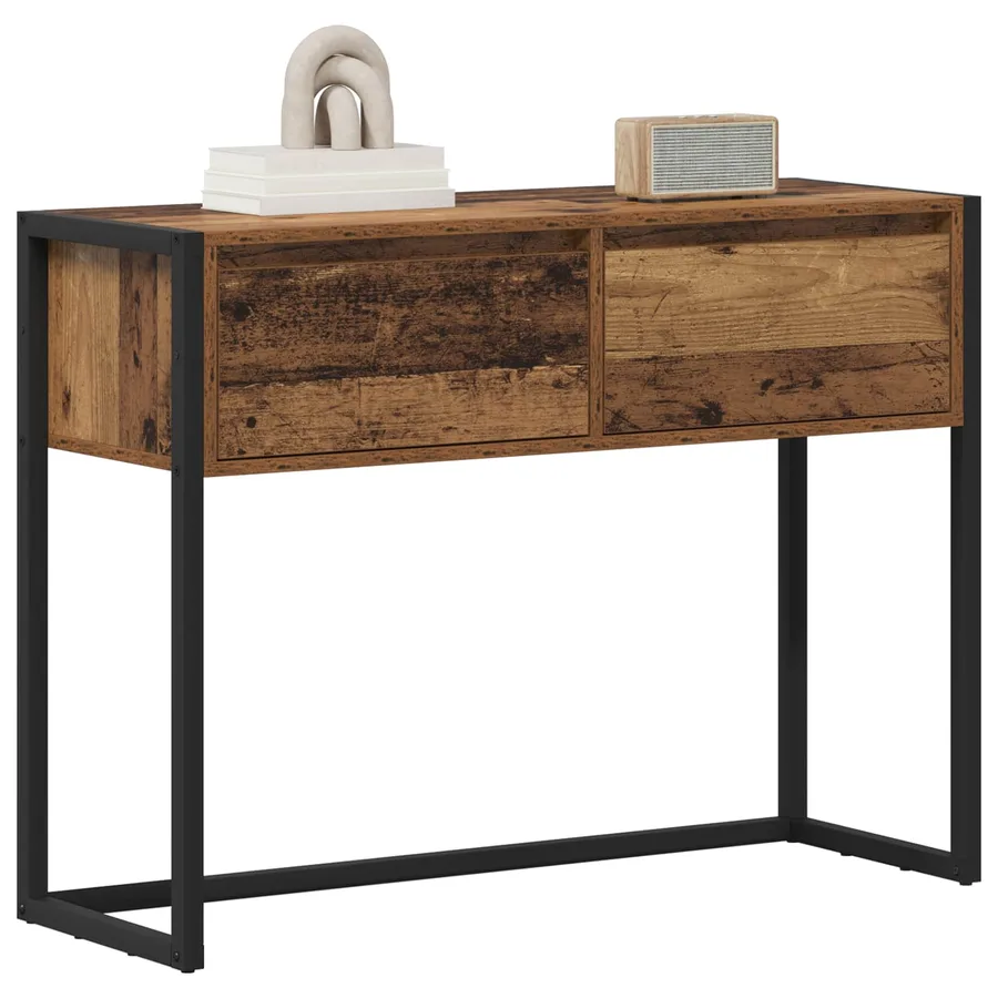 Table d'appoint Bois Ancien 100 x 36 x 75 cm Bois d'ingénierie - 3