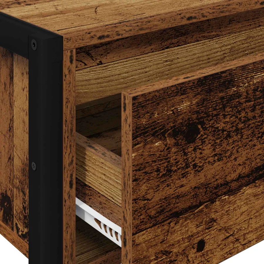Table d'appoint Bois Ancien 100 x 36 x 75 cm Bois d'ingénierie - 9