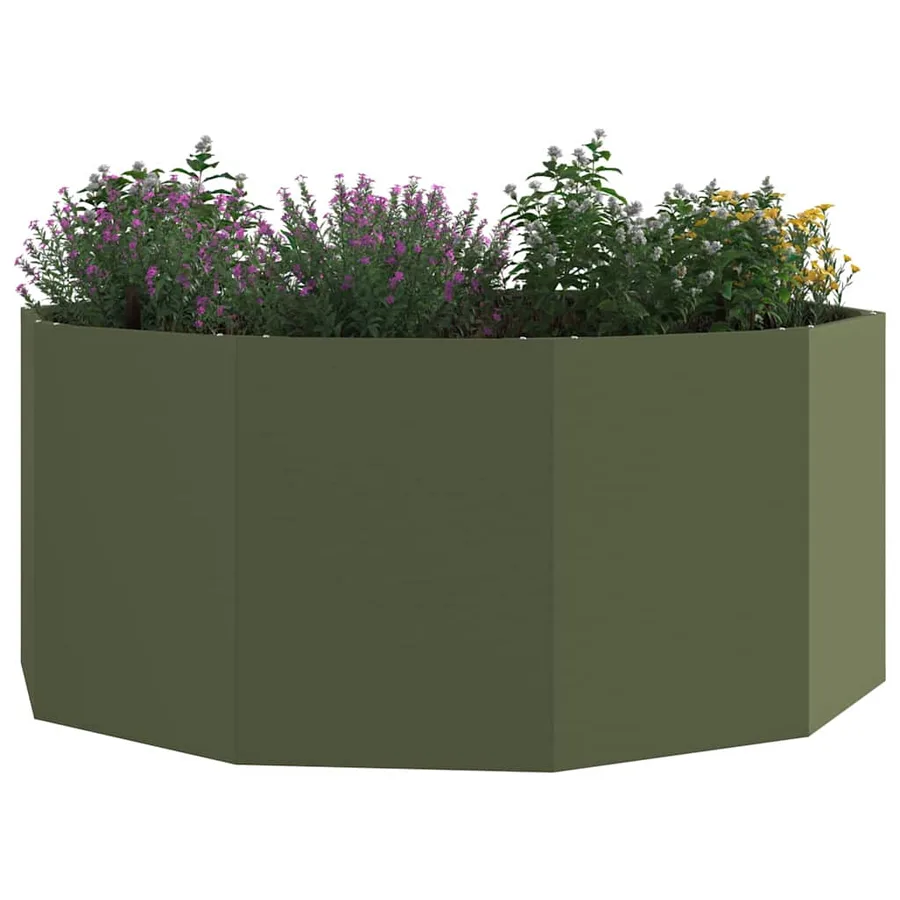 Jardinière Vert olive 120 x 120 x 50 cm Acier - 3