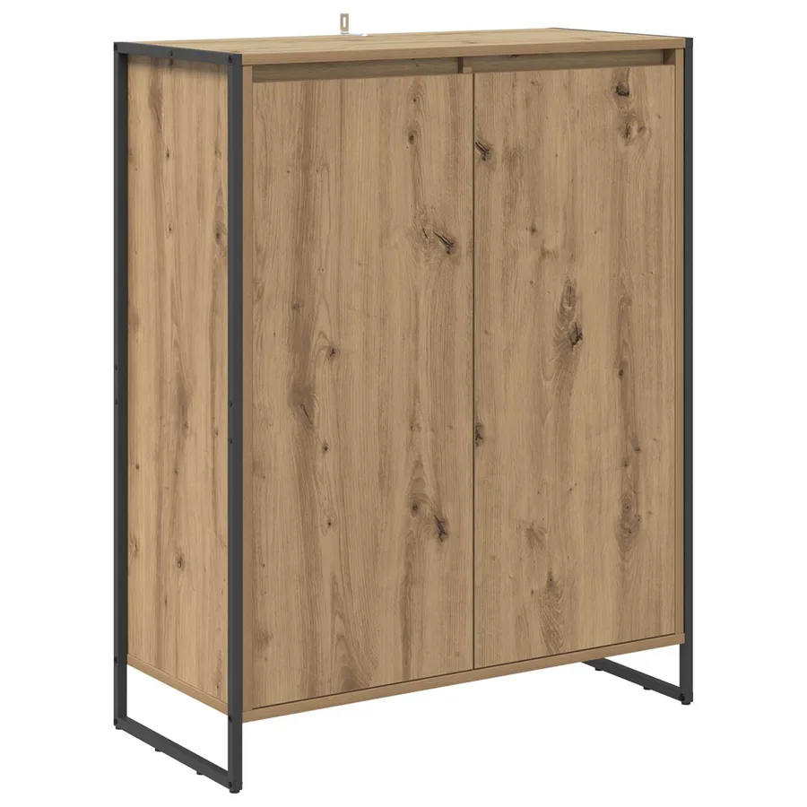 Cabinet à chaussures avec porte Chêne artisan 79 x 36 x 100 cm - 2