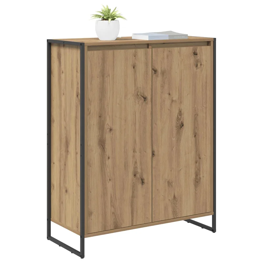 Cabinet à chaussures avec porte Chêne artisan 79 x 36 x 100 cm - 3