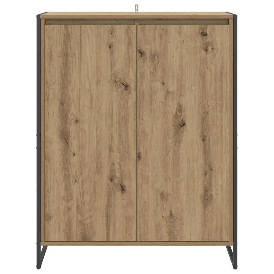 Cabinet à chaussures avec porte Chêne artisan 79 x 36 x 100 cm - 6