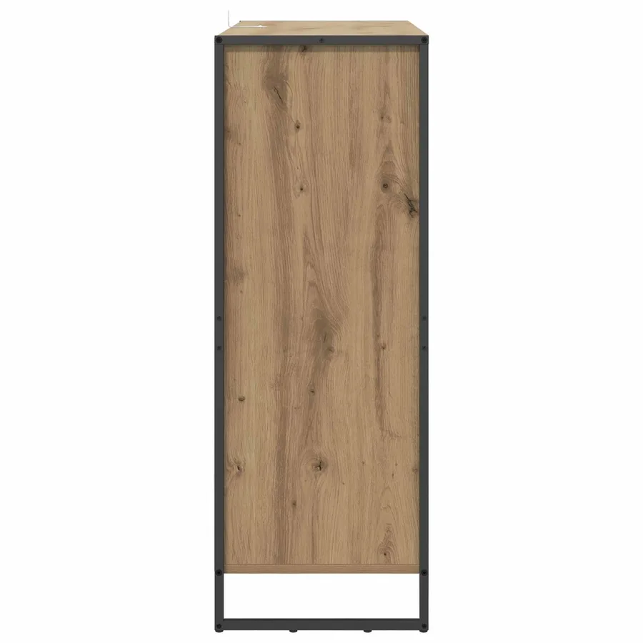 Cabinet à chaussures avec porte Chêne artisan 79 x 36 x 100 cm - 7