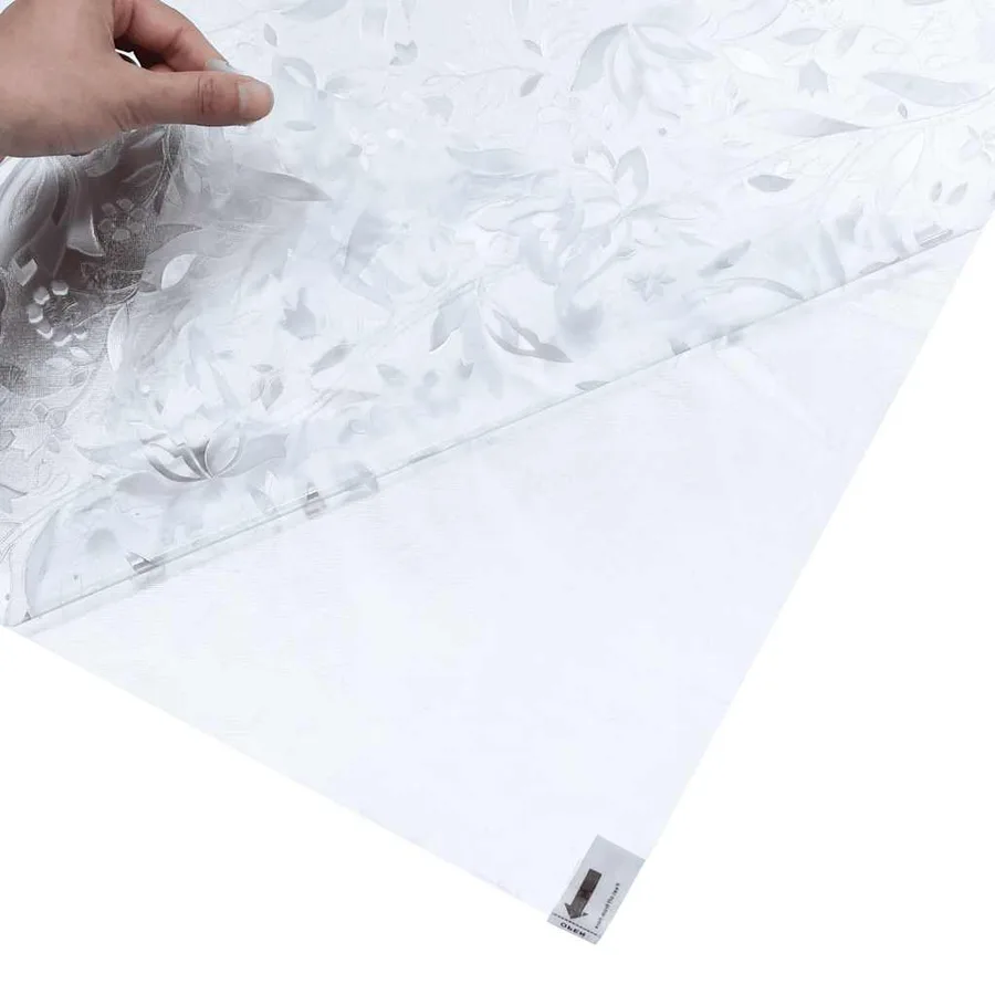 Film pour fenêtre dépoli motif de fleur 90x500 cm PVC - 6