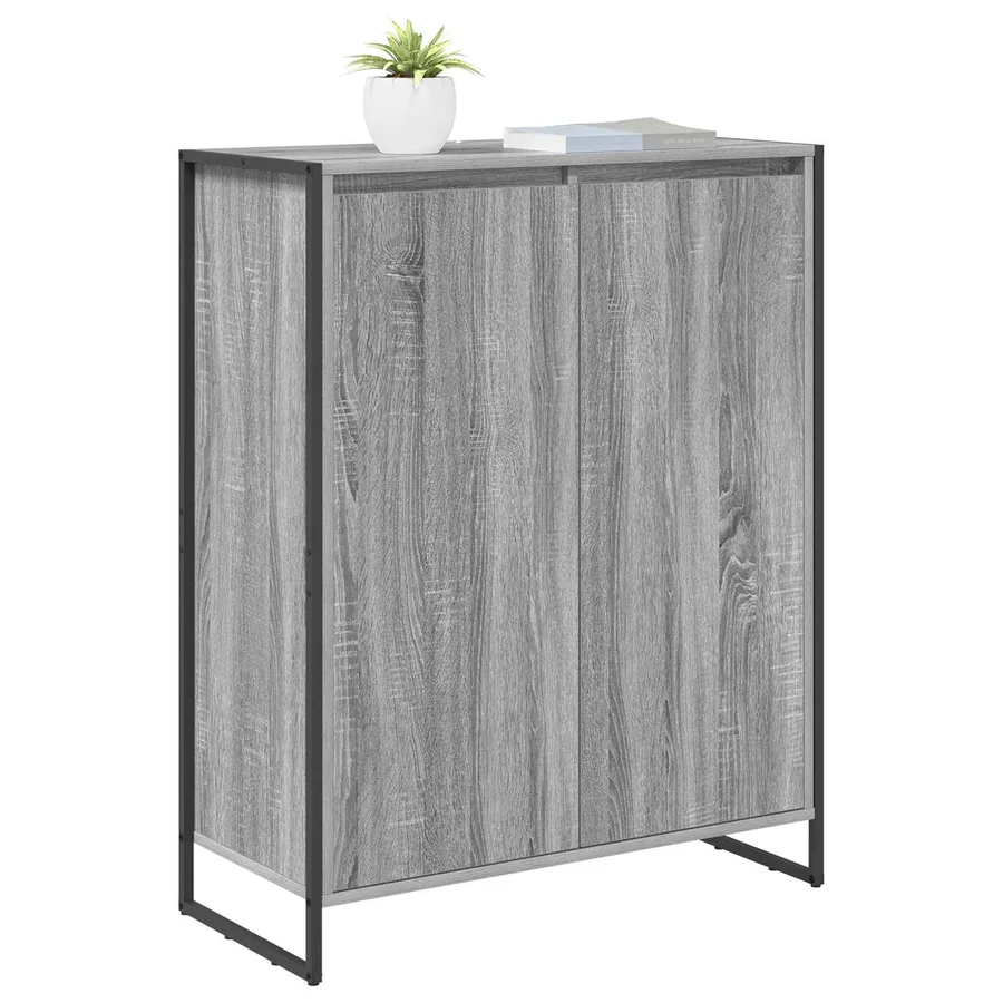 Cabinet à chaussures avec stockage Gris Sonoma 79 x 36 x 100 cm - 3