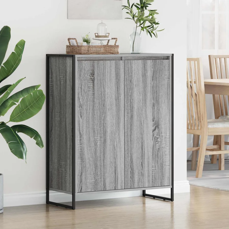 Cabinet à chaussures avec stockage Gris Sonoma 79 x 36 x 100 cm - 4