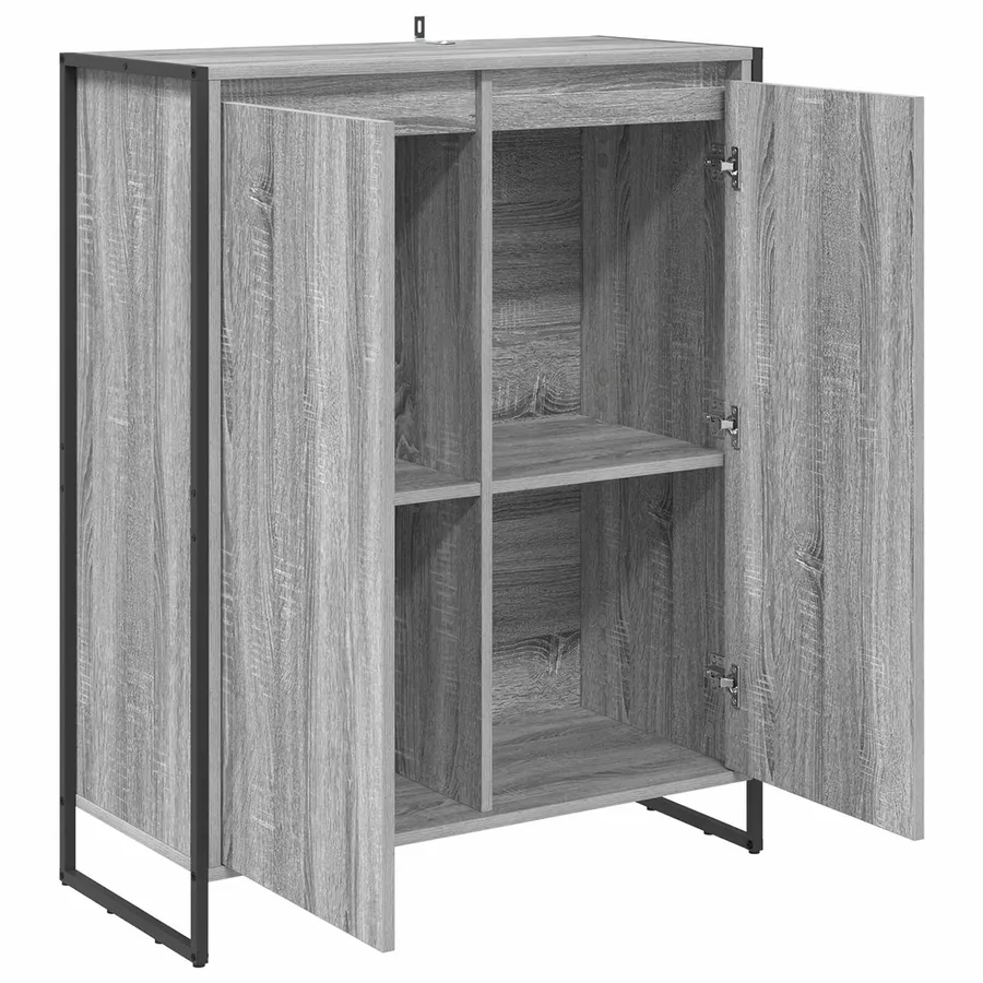 Cabinet à chaussures avec stockage Gris Sonoma 79 x 36 x 100 cm - 5