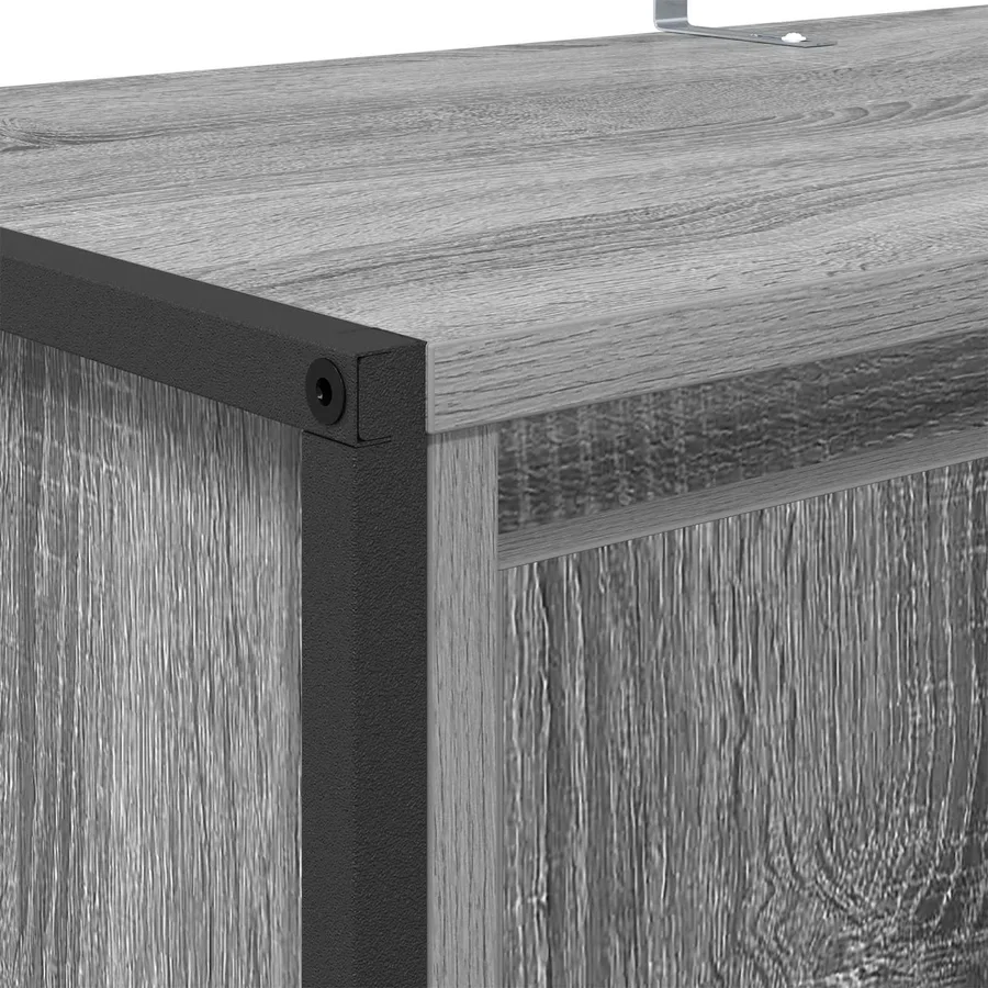 Cabinet à chaussures avec stockage Gris Sonoma 79 x 36 x 100 cm - 9