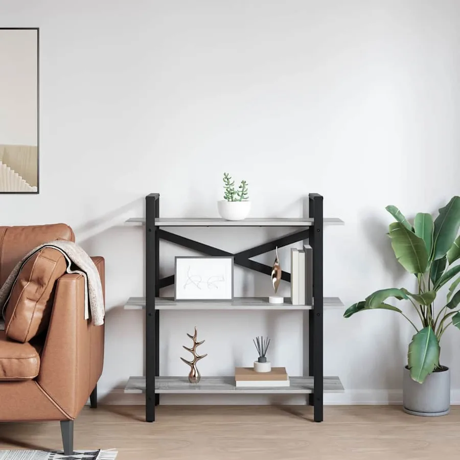 Étagère Gris Sonoma 100 x 33,5 x 102 cm Bois d'ingénierie - 4