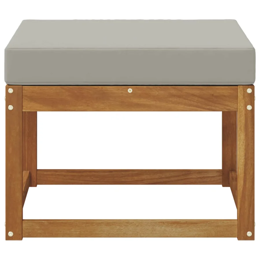 Pouf d'Extérieur Bois d'Acacia Massif Naturel - 3