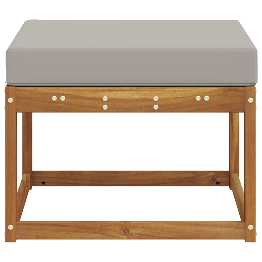 Pouf d'Extérieur Bois d'Acacia Massif Naturel - 4