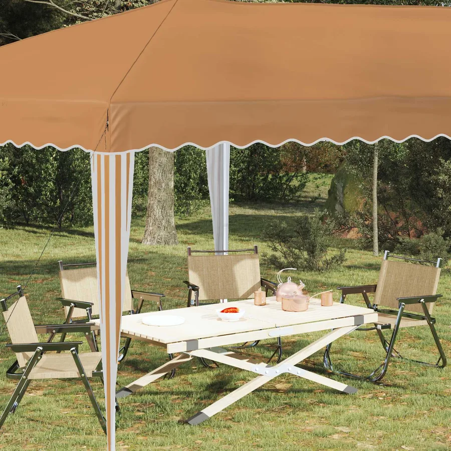 Tente de fête pop-up 575 x 290 x 245 cm Beige - 3