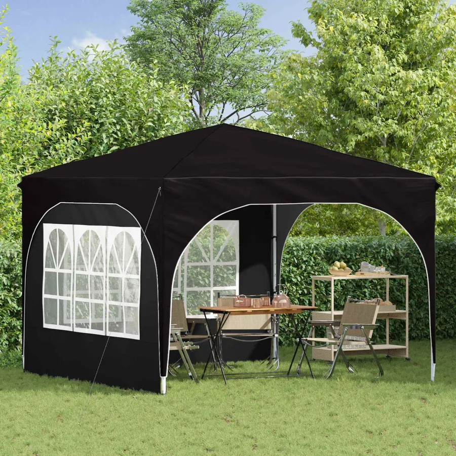 Tente de fête pop-up 290 x 290 x 245 cm Noir - 3