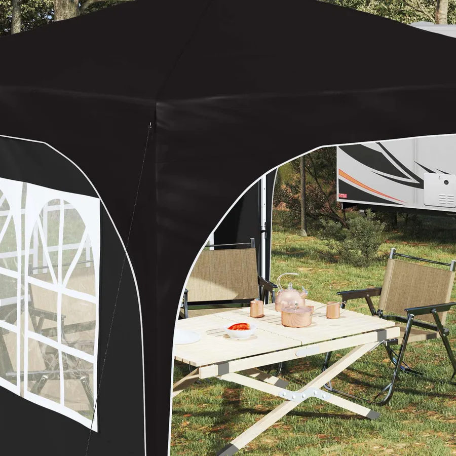 Tente de fête pop-up 290 x 290 x 245 cm Noir - 4