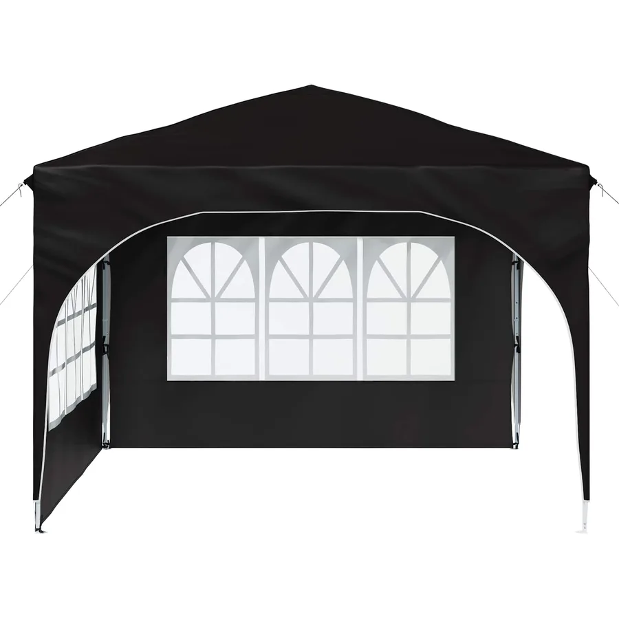 Tente de fête pop-up 290 x 290 x 245 cm Noir - 6