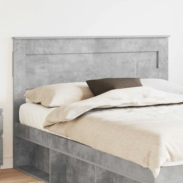 Tête de lit Gris béton Bois d'ingénierie