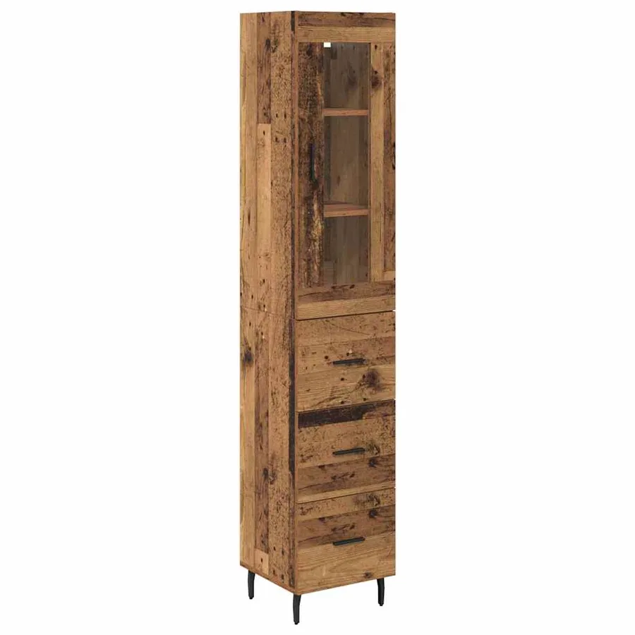Haut Armoire Bois Ancien 34,5 x 34 x 180 cm Bois d'ingénierie - 2