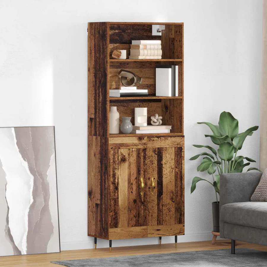 Haut Armoire Bois Ancien 69,5 x 34 x 180 cm Bois d'ingénierie