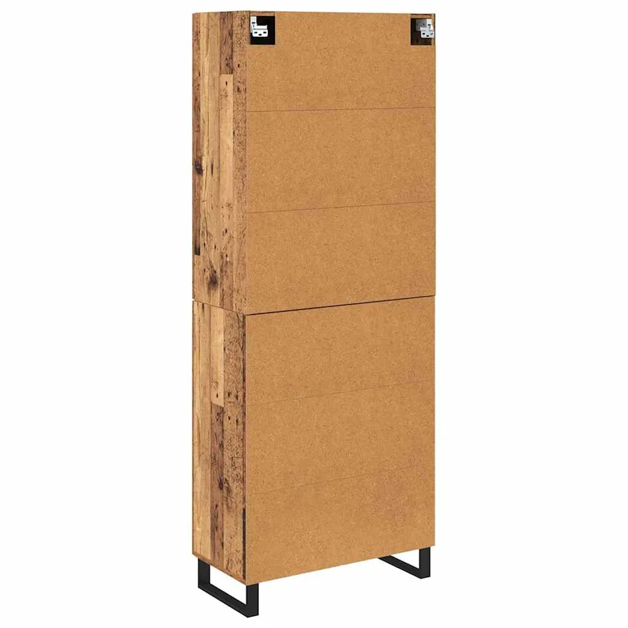 Haut Armoire 2 pcs Bois Ancien 69,5 x 34 x 180 cm - 8