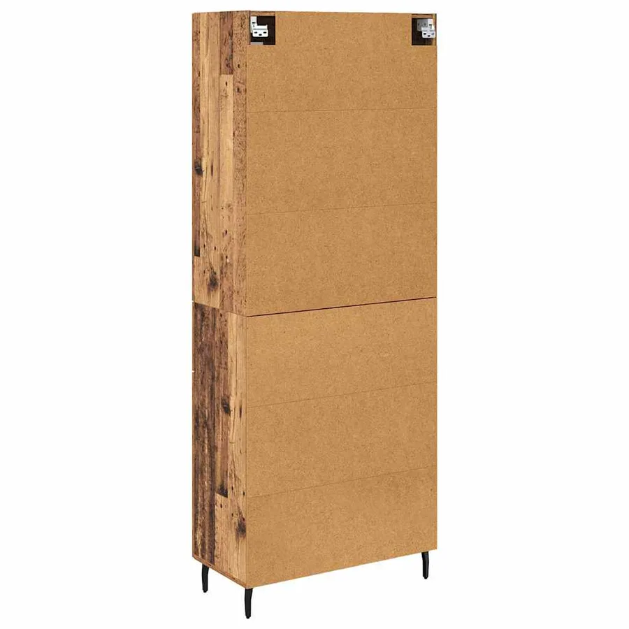 Haut Armoire avec tiroir 2 pcs Bois Ancien Bois d'ingénierie - 10