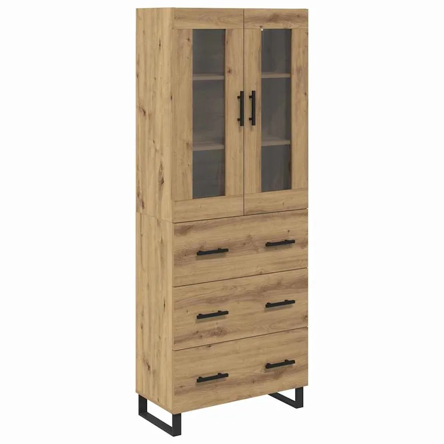 Haut Armoire 2 pcs Chêne artisanal 69,5 x 34 x 180 cm - 2