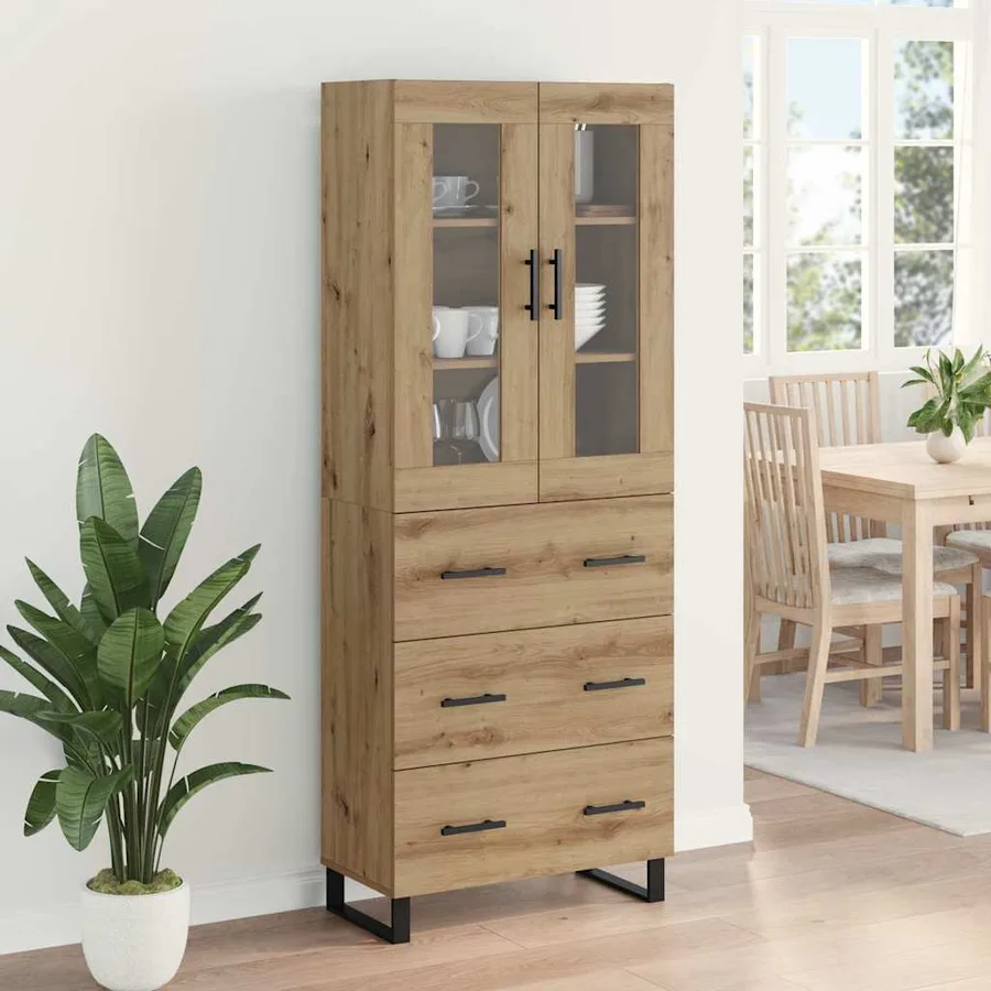 Haut Armoire 2 pcs Chêne artisanal 69,5 x 34 x 180 cm - 4
