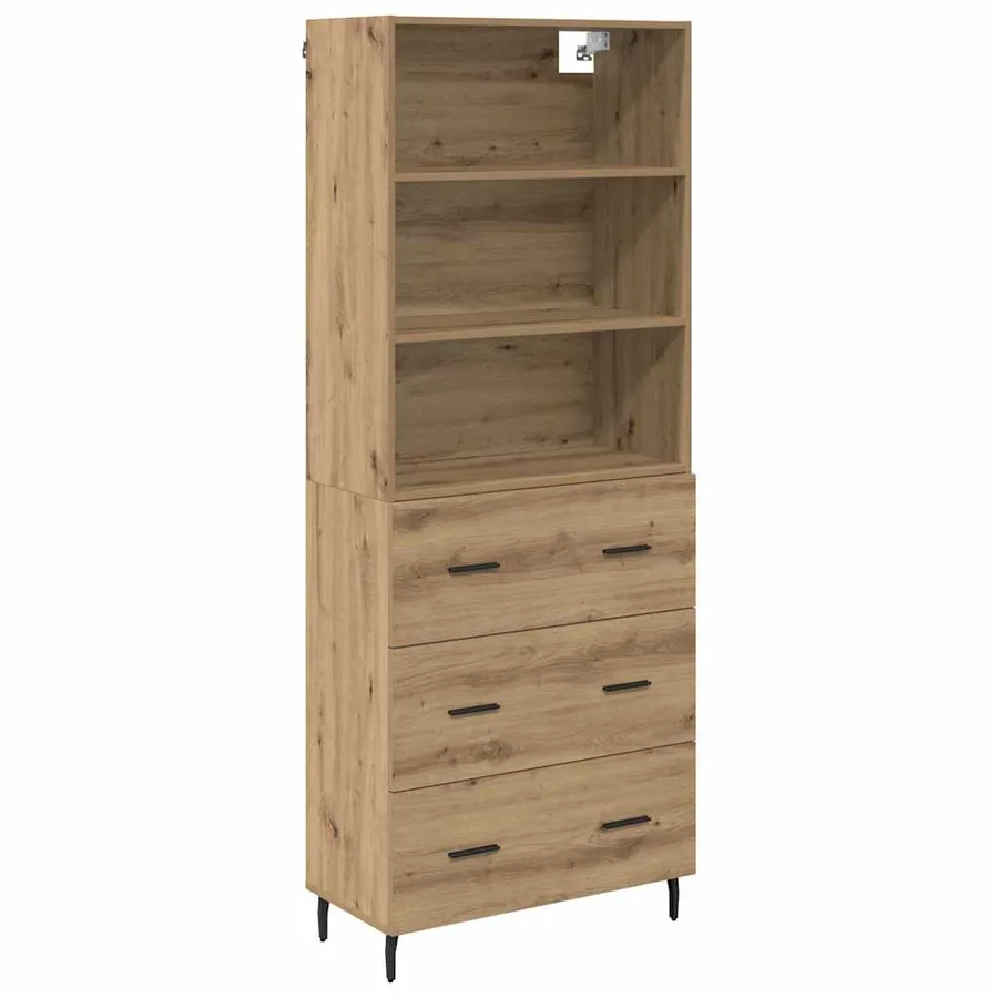 Haut Armoire 2 pcs Chêne artisanal 69,5 x 32,5 x 180 cm - 2
