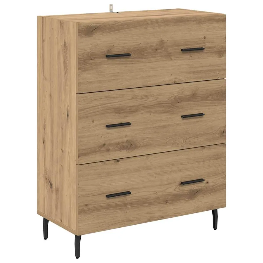 Haut Armoire 2 pcs Chêne artisanal 69,5 x 32,5 x 180 cm - 6