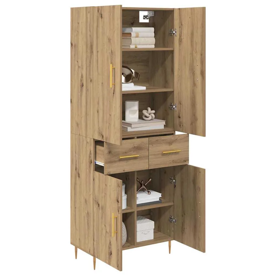 Haut Armoire Chêne artisanal 69,5 x 34 x 180 cm - 3