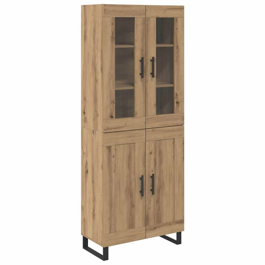 Haut Armoire 2 pcs Chêne artisanal 69,5 x 34 x 180 cm - 2