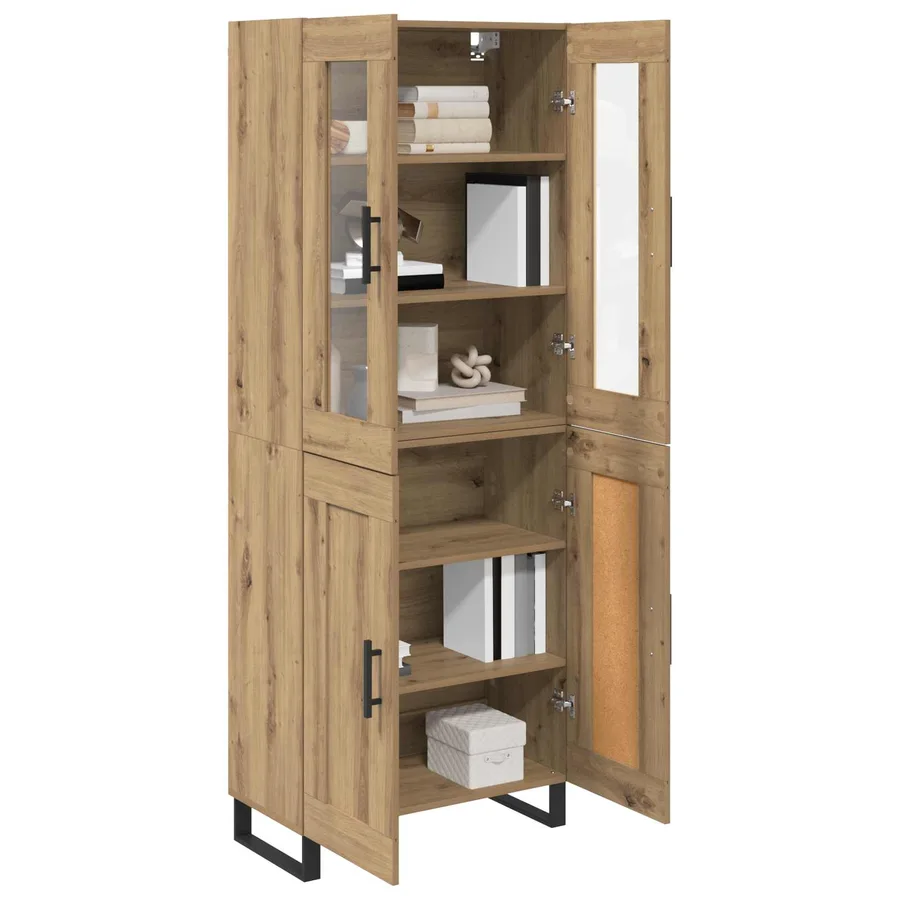 Haut Armoire 2 pcs Chêne artisanal 69,5 x 34 x 180 cm - 3