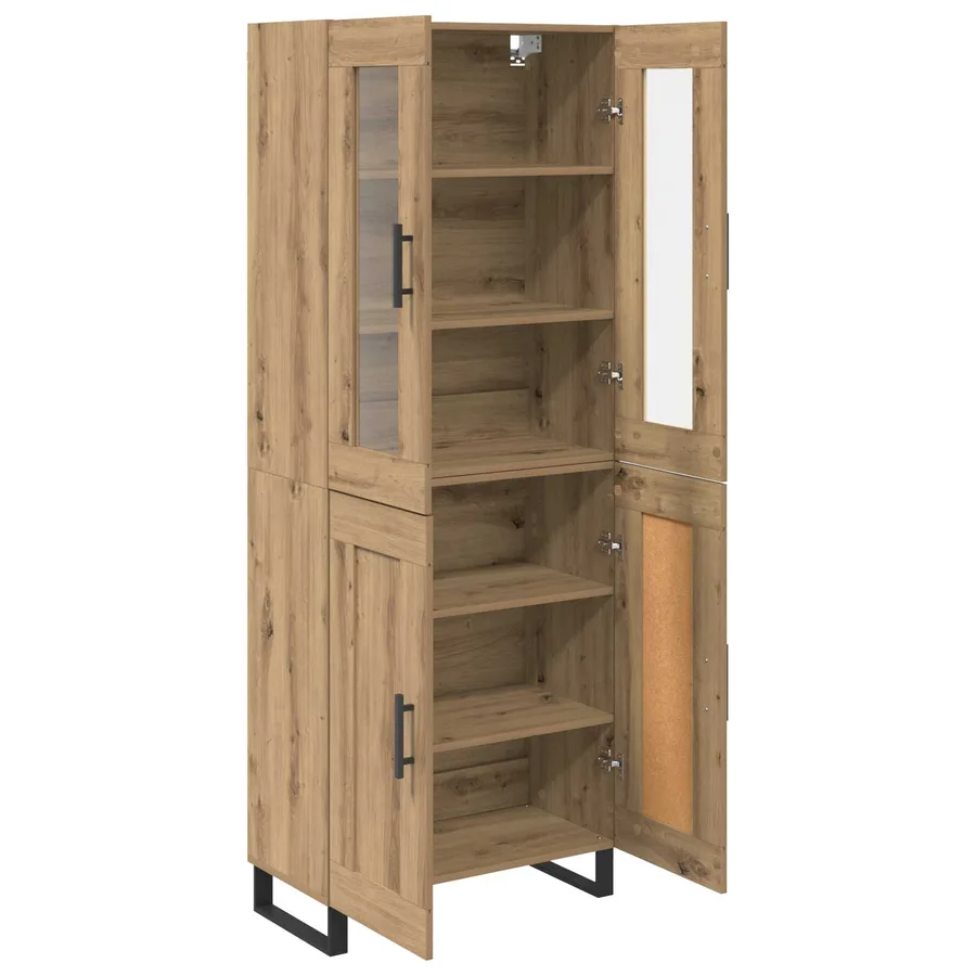 Haut Armoire 2 pcs Chêne artisanal 69,5 x 34 x 180 cm - 5