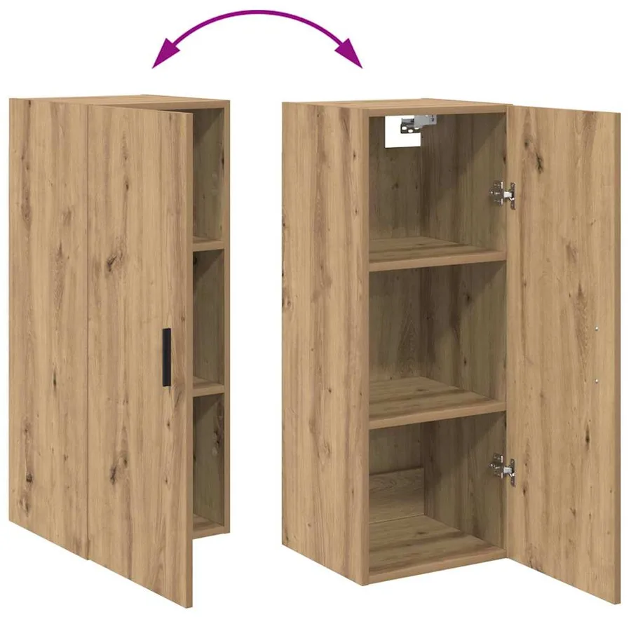 Haut Armoire Chêne artisanal 34,5 x 34 x 180 cm - 13